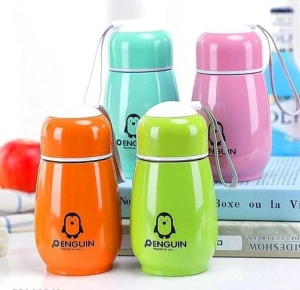 Penguin Thermos Water Bottle Steel Vaccum Cup Flasks for Kids, (Random Colour) Penguin Water Bottle Multicolour (150ml)