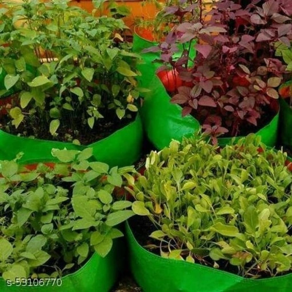 HDPE Grow Bag 20*9 Super fine quality Uv treated  - Green, Fabrica, pack of15, pot