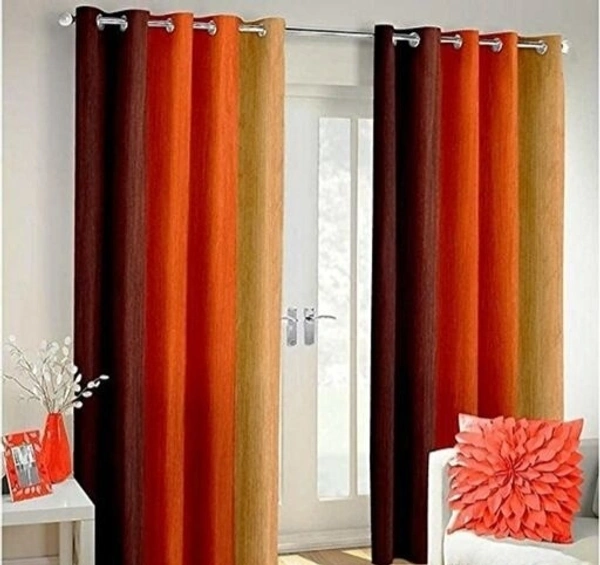 LIVING CREATION  Room Darkening Plain 7Feet Length Room Curtain  - pack of 1, 7 Feet