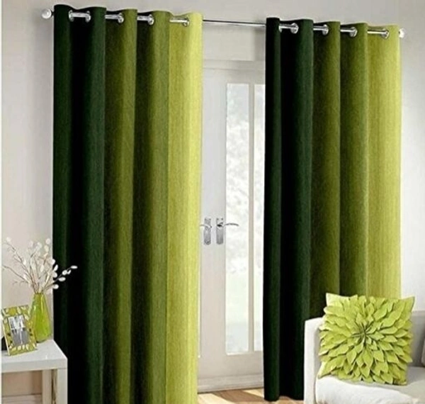 LIVING CREATION  Room Darkening Plain 7Feet Length Room Curtain  - Pack of 1, 5 Feet