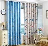 NOBELFAB 3D Printed Polyester  Room Darkening Floral Printed Pack of 2 Room/Living  Door Curtain 7 Feet /9 Feet with 2 Different Colour - 9 Feet