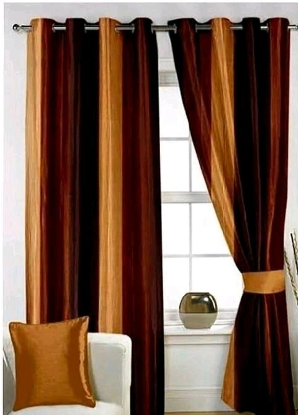 STAMEN  Room Darkening 4 Different  Sizes Full Length Fancy Modern Door Curtain Pack of 2 - 6 Feet 