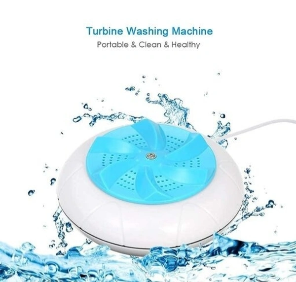 Mini Portable Washing Machine* with Rotating *Ultrasonic Turbine Washer* with *USB Charging* - Convenient for Travel, Home, Business Trip