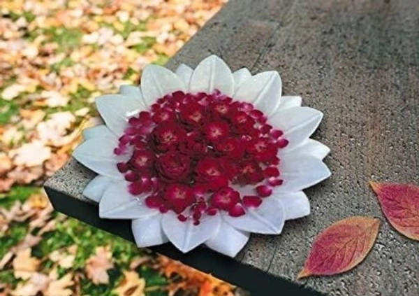  White Marble  Urli   6 inch 