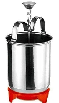 NANDANVAN Stainless Steel  Meduvada Maker and Manual Hand Coconut Gratter kitchen Accessories Combo Offer Pack of 2