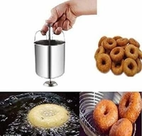 NANDANVAN Stainless Steel  Meduvada Maker and Manual Hand Coconut Gratter kitchen Accessories Combo Offer Pack of 2