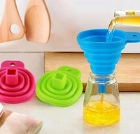 Set 2 Pieces  500ml  Glass Oil Dispenser One Silicone Spatula,One Silicone Oil Brush Medium  Silicon Foldable Funnel with Spice Jar Kitchen  Accessories Combo Pack 