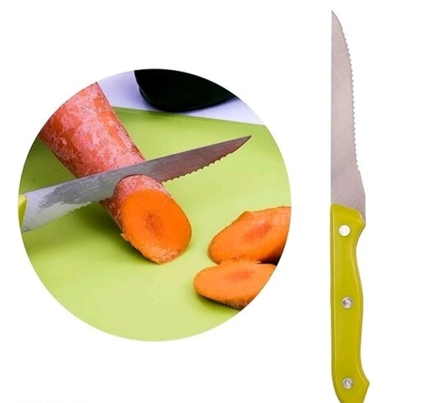 Vemina Traders BPA free Colourful Chopping Board Knife Spatula Combo  set - Chopping Board with Knife Scissor  Set