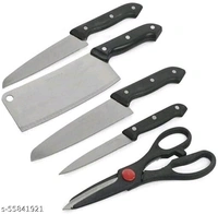 Modern  Wooden Chopping Board With Kitchen knife  & Scissor Sets