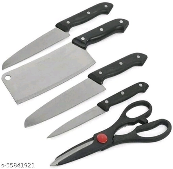 Modern  Wooden Chopping Board With Kitchen knife  & Scissor Sets