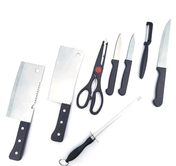 Modern  Wooden Chopping Board With Kitchen knife  & Scissor Sets