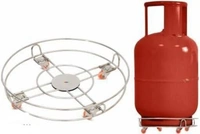 Stainless Steel  Combo Gas Trolley with high Quality Scrath Proof  wheel   Easy movable 