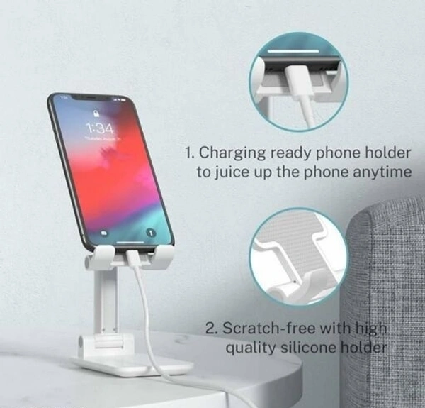 Adjustable  Mobile Stand for Phone and Ipad Tablet Foldable Holder Stand Suitable for Office Home and Online Classes
