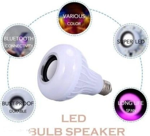  Remote Control LED Light Bulb  Colour Changing  Bluetooth Bulb Speaker/Bluetooth Home theatre Music  For Parties/Home 