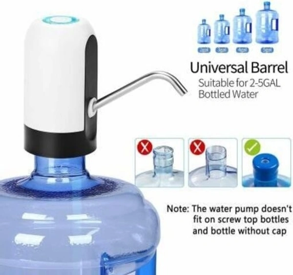 NECBAND    Water  Bottle Canne  Pump Water Dispenser USB Charging Automatic Electric Pump Dispenser with Rechargeable Battery for 20 litre  Bottled Universal Fit  For 5-6 Bottles