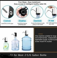 NECBAND    Water  Bottle Canne  Pump Water Dispenser USB Charging Automatic Electric Pump Dispenser with Rechargeable Battery for 20 litre  Bottled Universal Fit  For 5-6 Bottles