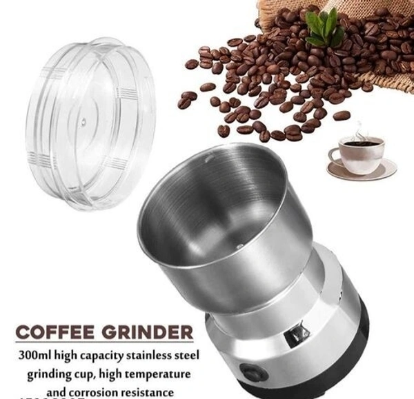 FRUITION RETAIL PVTLTD Stainless Steel Coffee Bean Nuts Spice Grains Grinder Coffee  Grinder 150 W with Sharp  knife Blade 150g Capacity  Grinder Mixer 