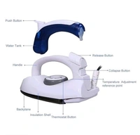 RUSHAAN TRADERS New White Folding Portable Iron Compact Touchup and Perfect Portable Foldable  Travel Iron 750W Consumption COLLAR For Indian Plug