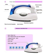 RUSHAAN TRADERS New White Folding Portable Iron Compact Touchup and Perfect Portable Foldable  Travel Iron 750W Consumption COLLAR For Indian Plug
