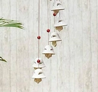 Handcrafted Ceramic Wind White 8 Bells  Chime For  Outdoor/Indoor/Garden/Bedroom/Balcony/Terrace