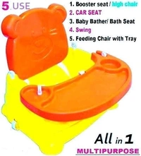 OCEANCount 6 in 1 Multipurpose JOYKART Multipurpose 6 in 1 Easily Foldable Portable Booster seat/Swing/Bath seat/baby Chair Kids Toddler Feeding High Chair Blue & Green )