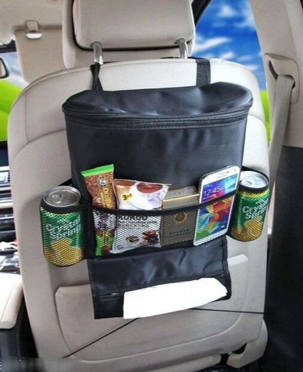 Double Pouch Car seat Organizer  with laptop and tablet  necessary Accessories  to OrganizeDouble bags Car seat Organizer  with laptop and tablet  necessary Accessories  to Organize