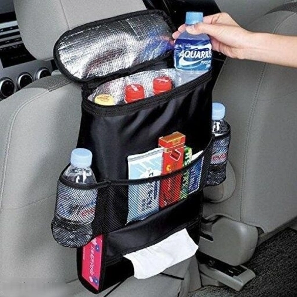 Double Pouch Car seat Organizer  with laptop and tablet  necessary Accessories  to OrganizeDouble bags Car seat Organizer  with laptop and tablet  necessary Accessories  to Organize