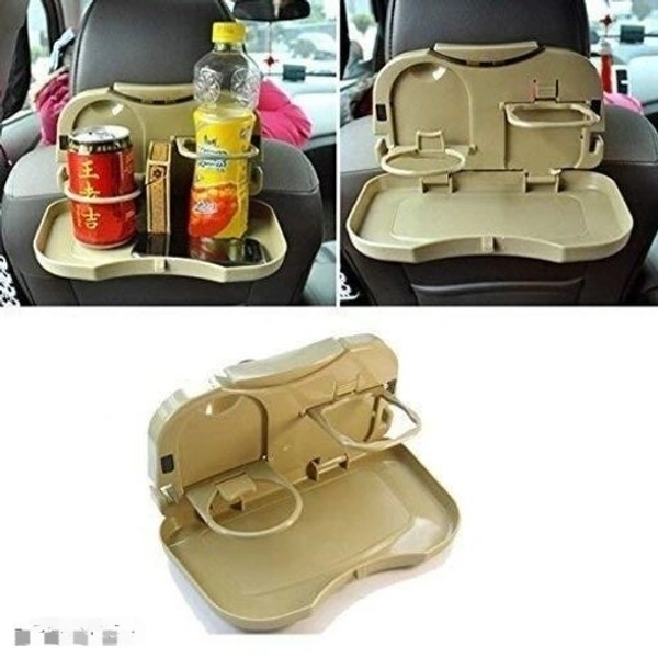 2 Layer Portable  Automative Car Back Seat  Hanging  Dinning Tray Stand For Storage Organizer