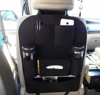 SPACE-KART Car Back Seat Storage PU Leather MultiPack  Pocket Organizer Perfect For Organizing Common Travel Accessories 