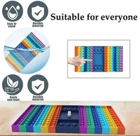  Big PopFidget Popit  Rainbow Colour Jumbo Popit with 2 Dice For 2 Players above age 3+ Board Game 