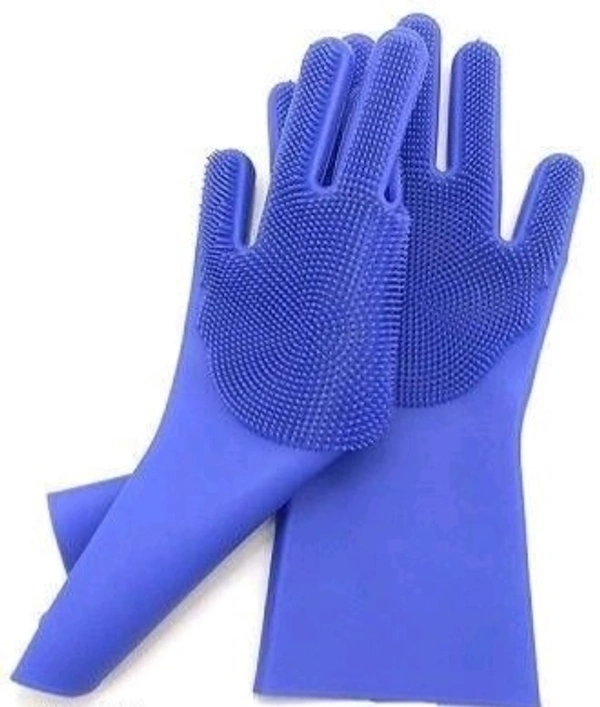 Magic Washing Dish /Cleaning Washing Gloves,Silicon Cleaning Gloves,Silicon Hand Gloves for kitchen/Bathroom/Car Cleaning - purple