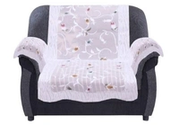 Reversable Cotton 5 Seater Sofa Cover With 6 Pieces Arms cover And 1 Center Table Cover Use Both Side, Living Room, Drawing Room, Bedroom, Guest Room (Set Of17, White) - Floral  Printed White