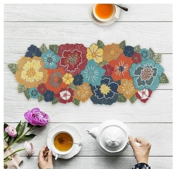 Craftmanship Beautiful  Beaded  Table Runner For Center  Table 13×36 Inch long Occasional Decoration placemats