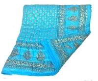 Rajasthani Organic Cotton Singlebed Jaipuri Ac Quilt/Razai  - Yellow