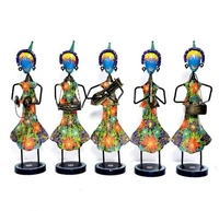 Handmade Resin & Iron  material showpiece for Home decor / Tabletop Decor/ Centre piece for Room , Living Room  - Green & Orange, Iron
