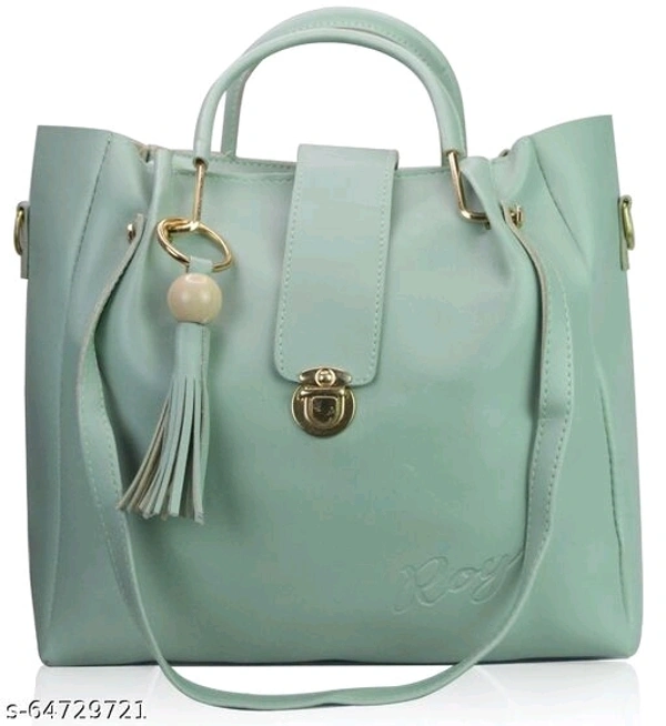  PU Meterial Embellished  Fancy Women Handbag  Sets - PU, pack of4, Hand bag sets, Sea Green