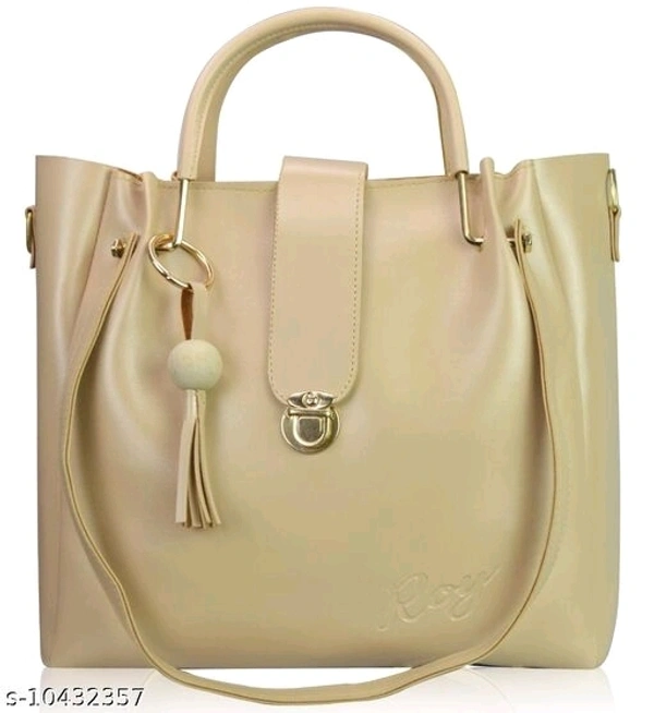  PU Meterial Embellished  Fancy Women Handbag  Sets - PU, 2, Handbags, Cream