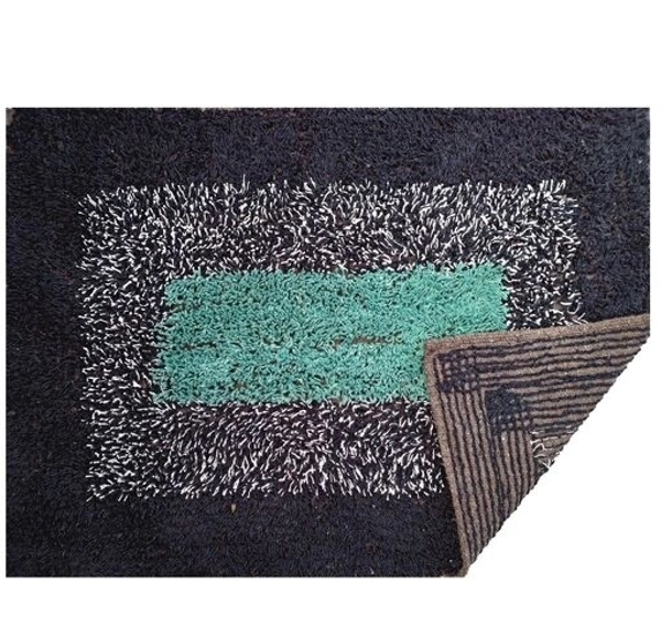 Cotton Antislip  Floor Rug for bedroom /Kitchen /Bed side Runner Pack of  2 pcs  - Blue