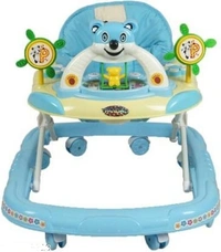 Adjustable  Ultra Soft Seat Cycle Baby Walker With Musical toy Bar Rattles and Activity Toy Panda For Upto 24 Yrs Kids [Blue] - 