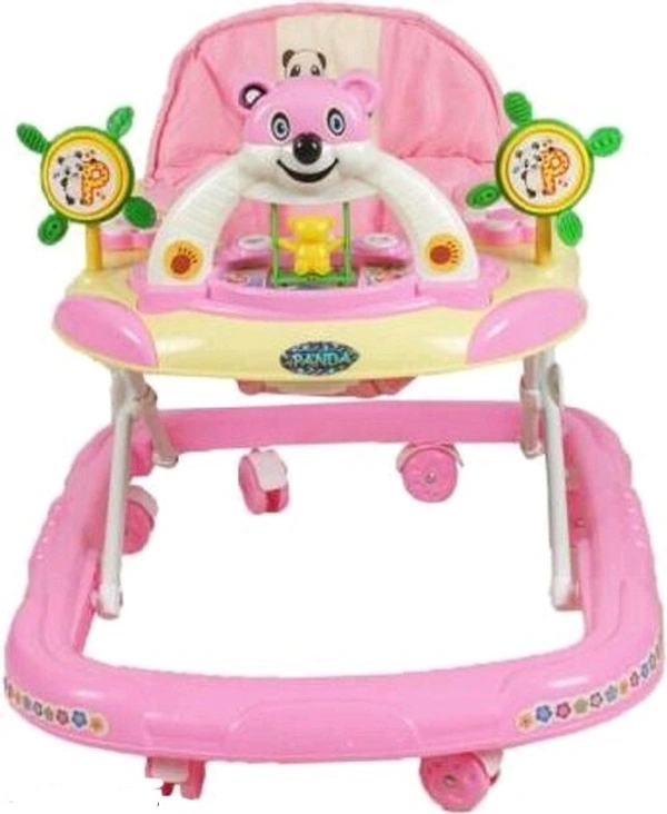 Adjustable  Ultra Soft Seat Cycle Baby Walker With Musical toy Bar Rattles and Activity Toy Panda For Upto 24 Yrs Kids [Blue] - 