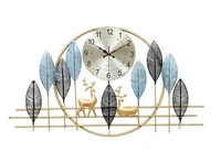 Metal Dear Wall Clock with LED Light 42 inch long for Living room/Office /Guest Room suitable for all Purpose 