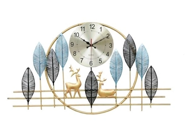 Metal Dear Wall Clock with LED Light 42 inch long for Living room/Office /Guest Room suitable for all Purpose 