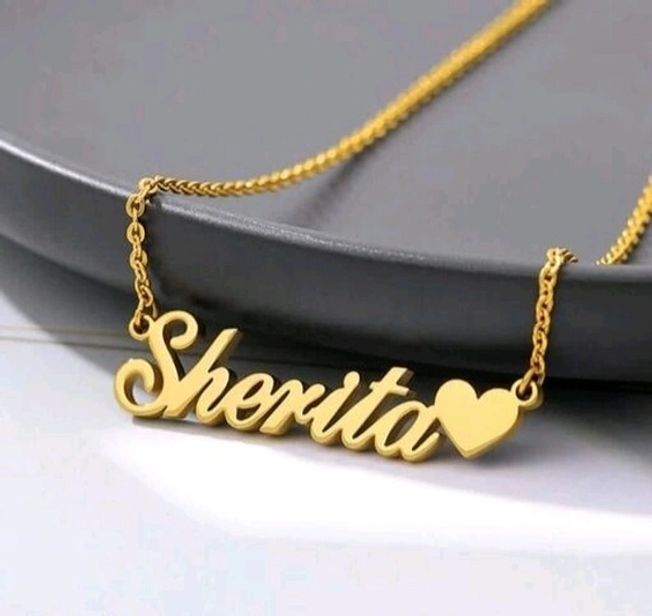 R.S Store Customized   Gold  plated Personalized Customized Pendant Chain Necklace For Women /Girls - Strong Heart