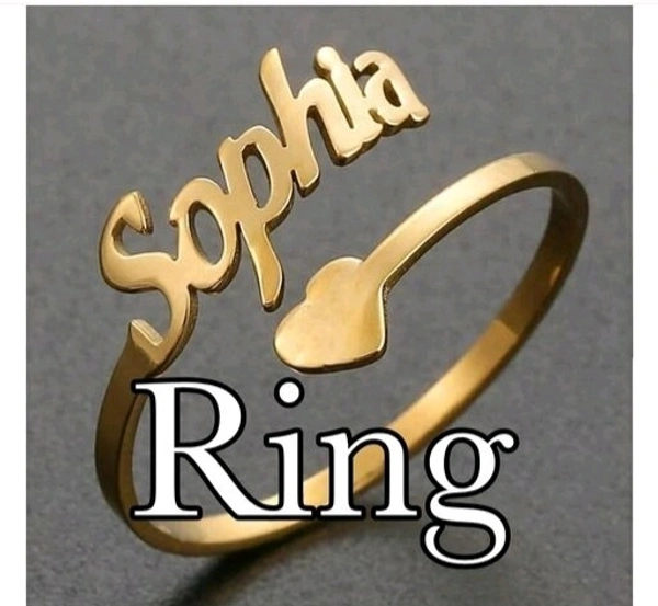  Customized Gold Plated   Personalized  with Favourite  name Adjustable Hand  Ring Fitted  all Fingers For Women /Girls /Ladies - Couple