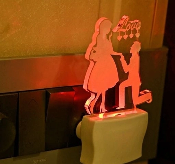 Love Couple with 3D Illusion Night Lamp fir Home Decoration For Bed Room Decoration lightning Gifts Perfect for Valentine/Girl Friend /Boy Friend -  PROPOSE TO HER