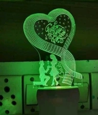 Louve You Forever   3D Illusion  LED NIGHT LAMP with 7 Led Colour Changing perfect Gift For You