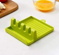Modern Plastic Spatula / Cutlery  holder with 4 slots Spoon Rests Mat Stand Heat Resistant Cooking Spatula  Holder Tray