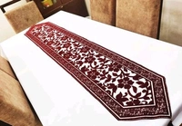 Groki  Green   Cotton Designer   Table runner For Home /Hotel/Party/ Wedding All purpose - Marroon