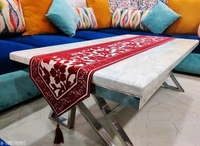 Groki  Green   Cotton Designer   Table runner For Home /Hotel/Party/ Wedding All purpose - Red