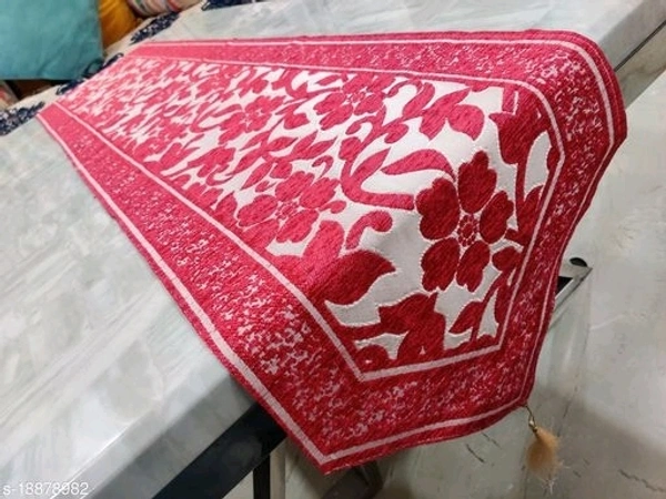 Groki  Green   Cotton Designer   Table runner For Home /Hotel/Party/ Wedding All purpose - Red